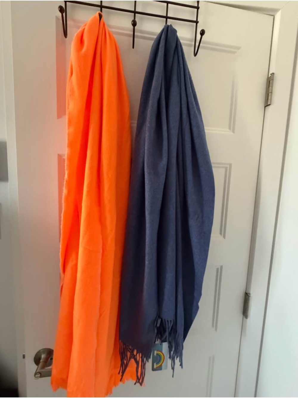 Grace Orange and Navy Lightweight Scarf Set